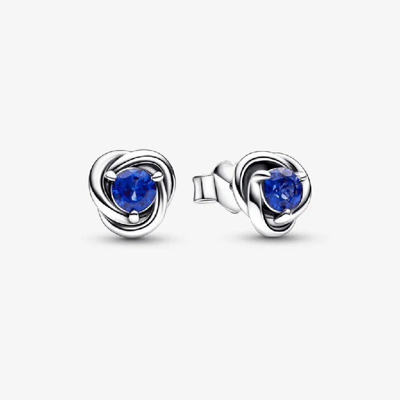 Ladies Fairy Tale Earrings -PANDORA : September Birthstone Eternity Circle Stud Earrings