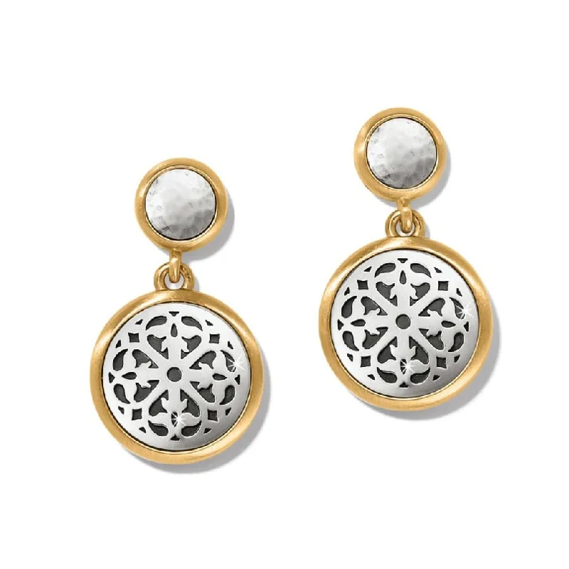 Ladies Celestial Charm Earrings -Brighton : Ferrara Two Tone Luce Post Drop Earrings