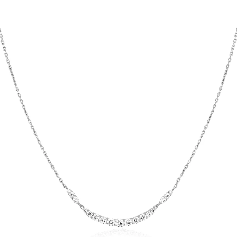 Ladies Necklaces with Key Spark-Miss Twinkle Bar Necklace in Silver by Ania Haie