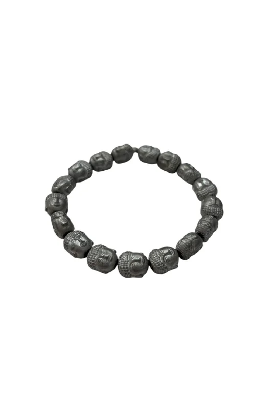 Ladies Bracelets Dual Glow-Buddha Bracelet - Silver