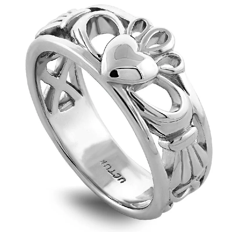 Ladies Country Charm Rings -Men's 14K Gold UMG-11198 Claddagh Ring