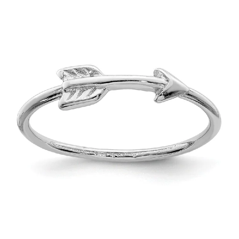 Ladies Galaxy Sparkle Rings -Sterling Silver Arrow Ring