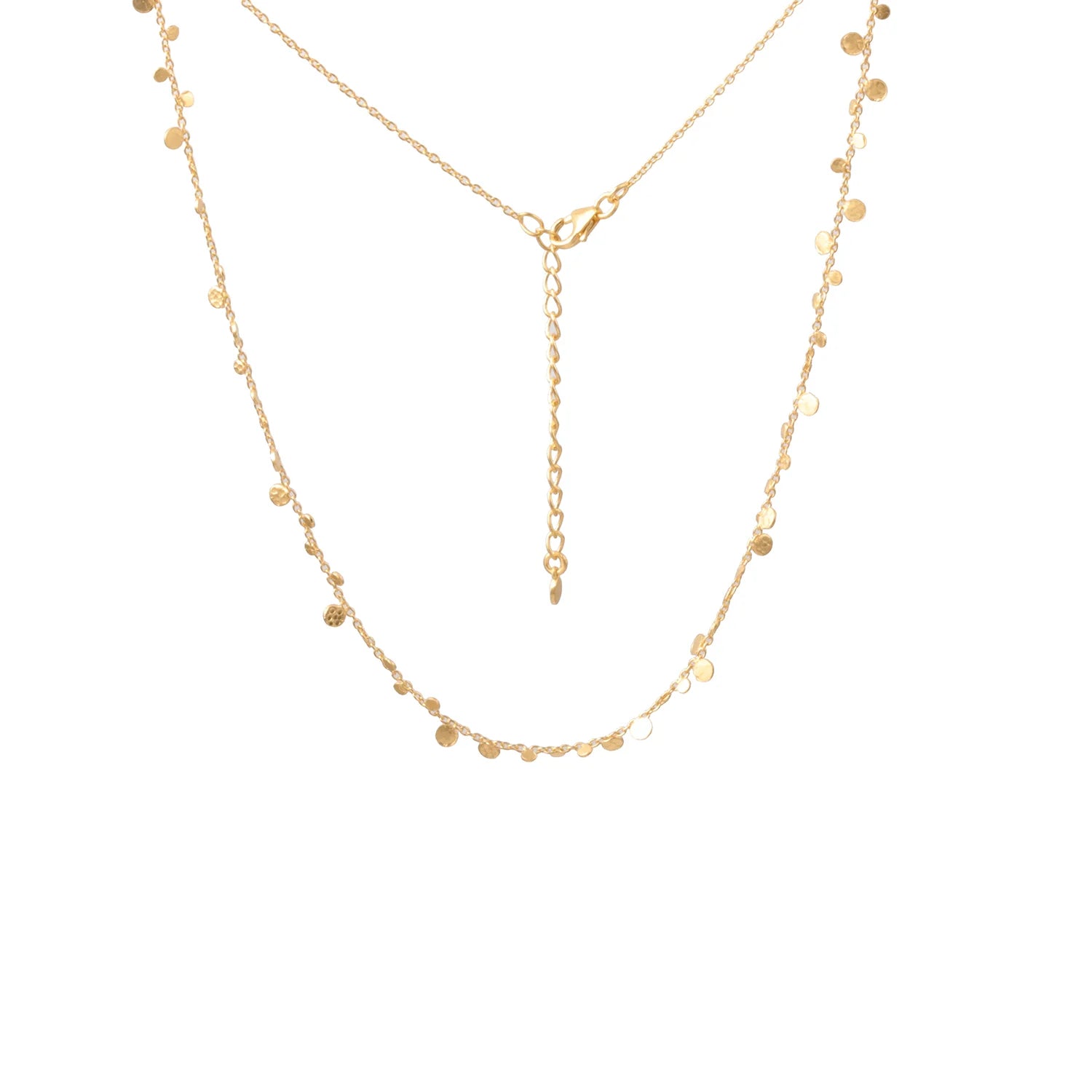 Ladies Necklaces Slim Glow-Adjustable Gold Dot Necklace