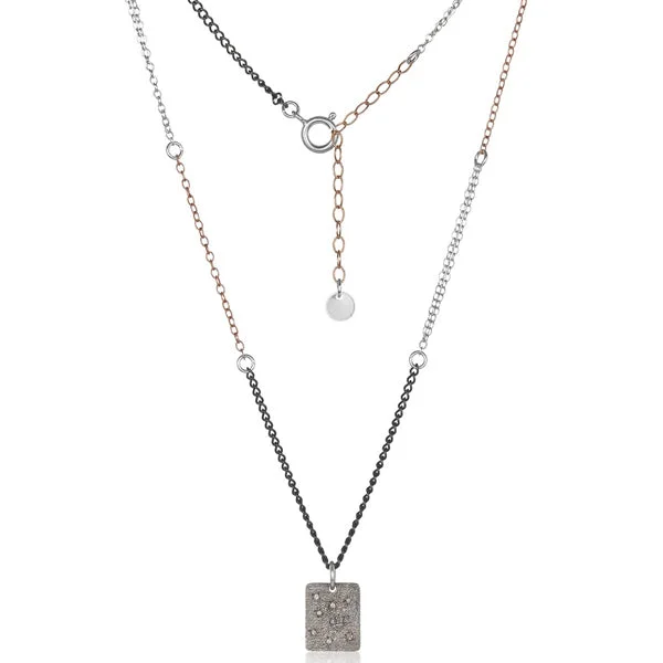 Ladies Necklaces with Oval Spark-Demi Silver Necklace