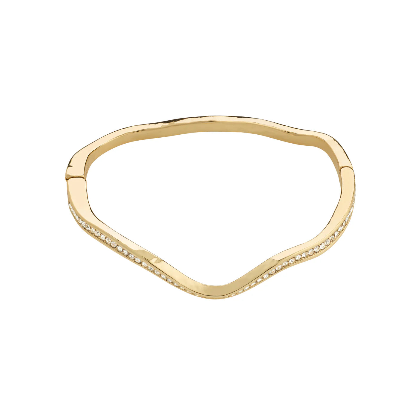 Ladies Bracelets for Winter Shine-True Gold Plated Crystal Bangle