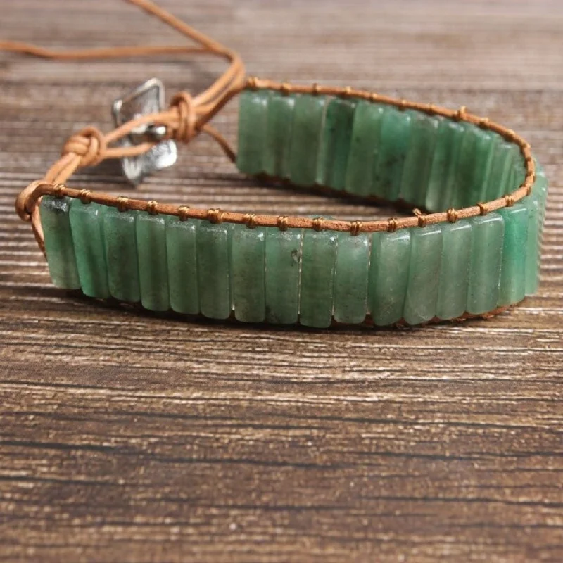 Ladies Bracelets with Bloom Glow-Green Aventurine Bracelet