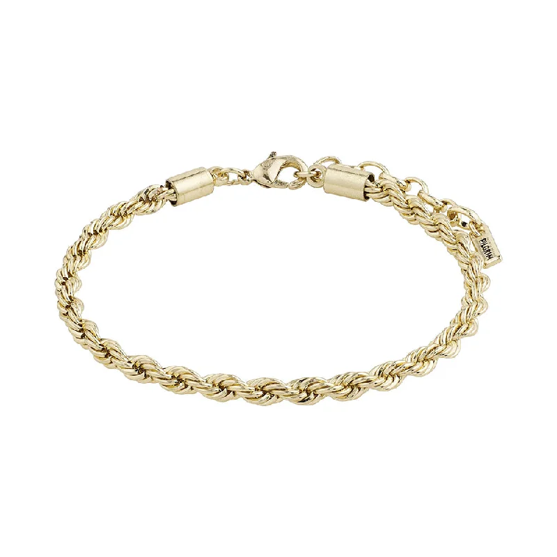 Ladies Bracelets with Pink Petalite-Pam Gold Plated Bracelet