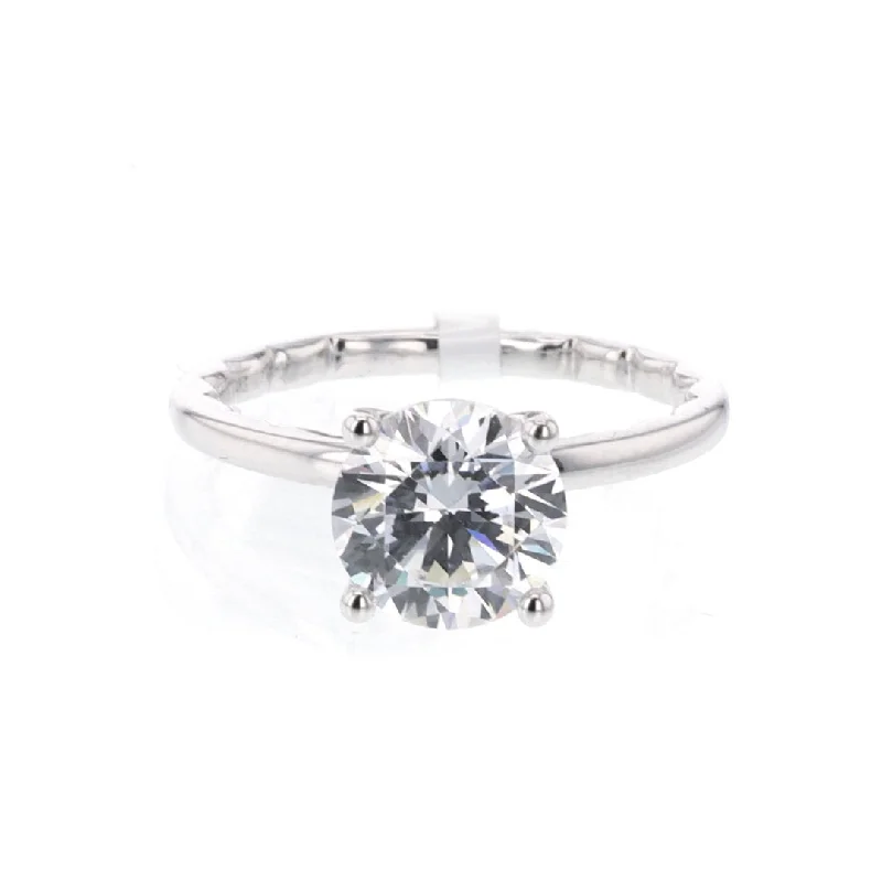 Ladies Geometric Engagement Rings -Solitaire Engagement Ring