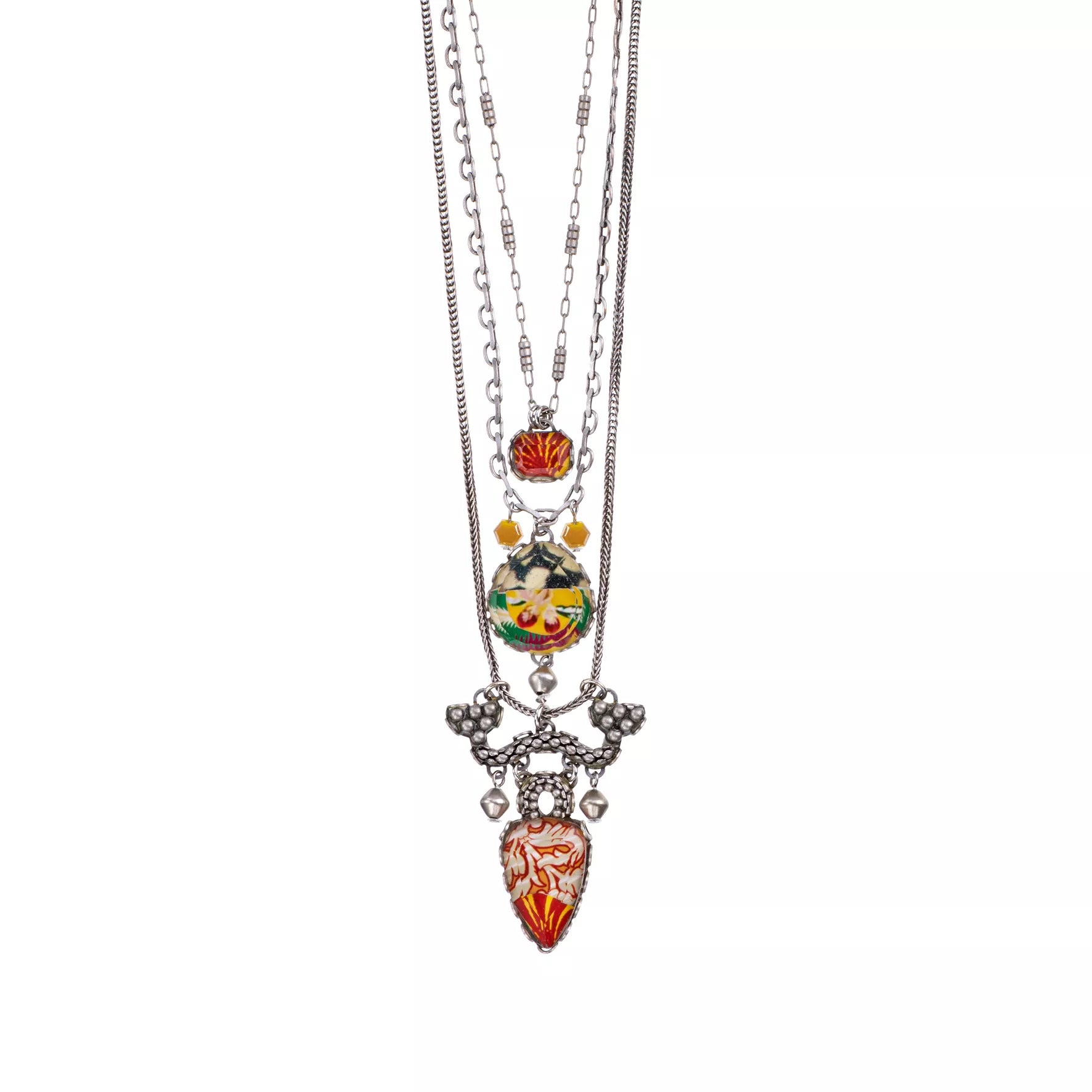 Ladies Necklaces Artful Shine-Bright Sunset Necklace