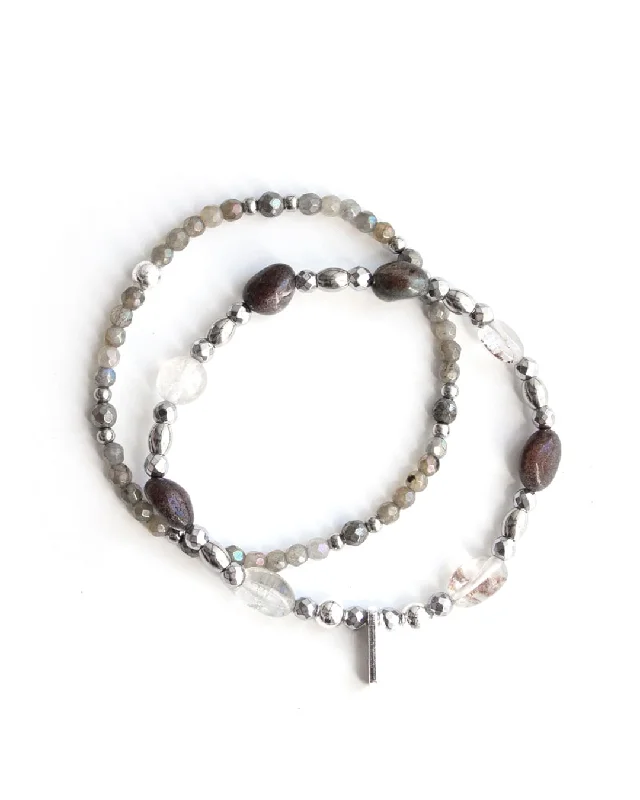 Ladies Bracelets with Coral Spark-Rosalia Silver Bracelet