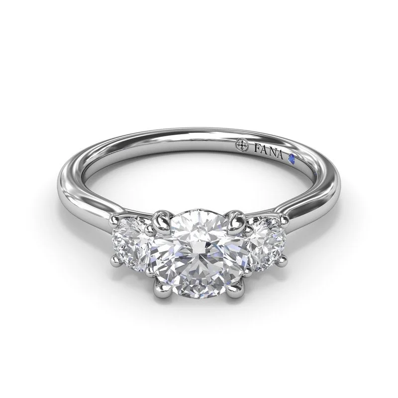 Ladies Unicorn Engagement Rings -Three-Stone Diamond Engagement Ring S4241