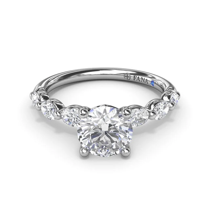 Ladies Thin Band Engagement Rings -Enchanted Diamond Engagement Ring S4075