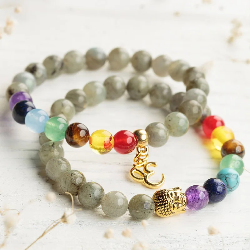 Ladies Bracelets for Dream Shine-7 Chakra Labradorite Bracelet