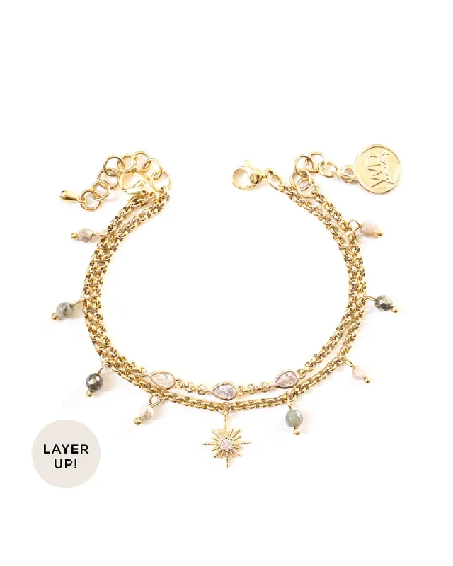 Ladies Bracelets for Date Spark-Stardust Gold Bracelet