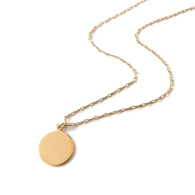 Ladies Necklaces with Moon Shine-Fancy Disc Necklace