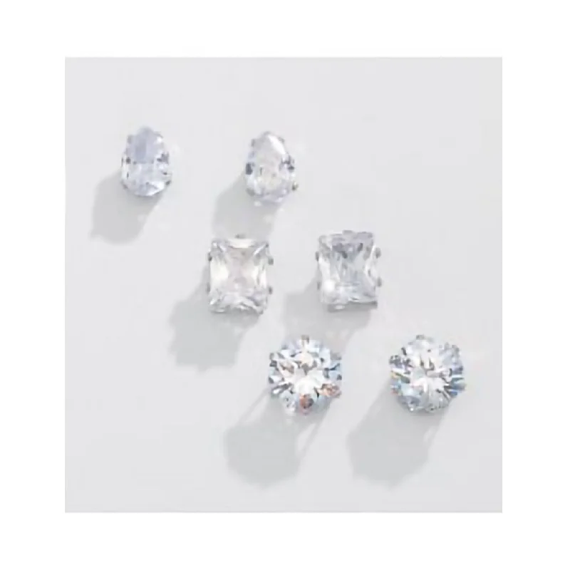 Ladies Feather Light Earrings -Periwinkle by Barlow :  CZ Trio Studs - Earrings