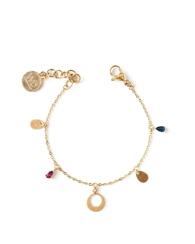 Ladies Bracelets with Plum Tanzanite-Horizon Gold Bracelet