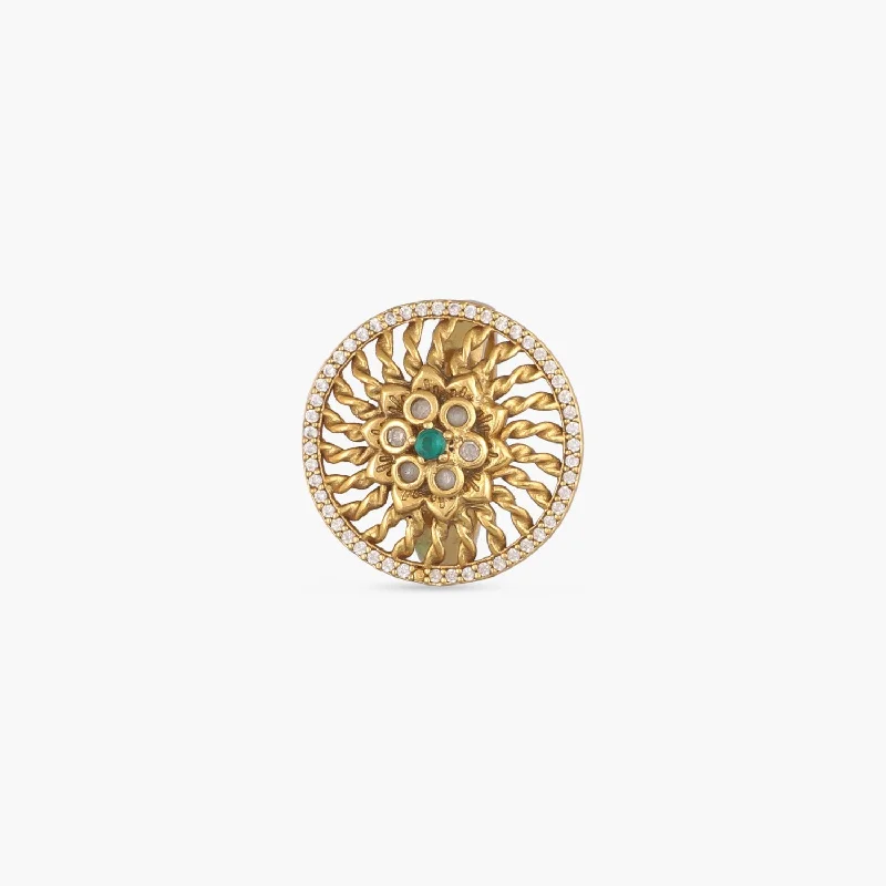 Ladies Clustered Gem Rings -Aashni Antique Finger Ring