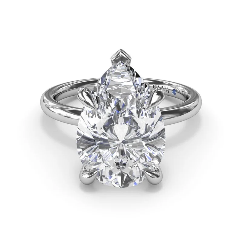 Ladies Oversized Engagement Rings -Five Prong Engagement Ring S4179