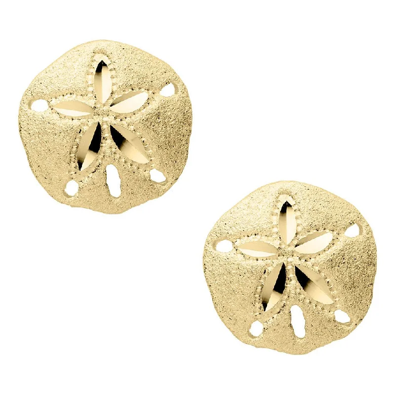 Ladies Mother’s Day Earrings -LeStage® Cape Cod :Sand Dollar Stud Earrings- Gold