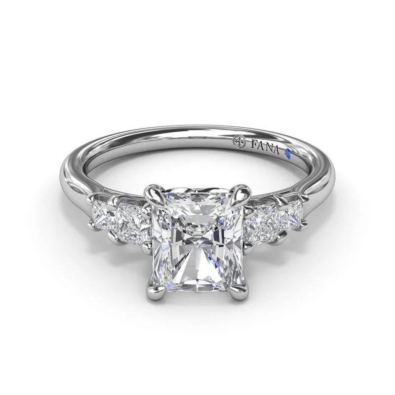 Ladies Punk Engagement Rings -Princess Cut Diamond Engagement Ring S4216