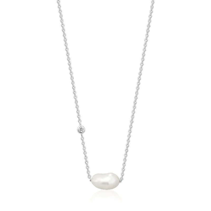 Ladies Necklaces for Founder Glow-Pearls of Wisdom Necklace in SIlver by Ania Haie