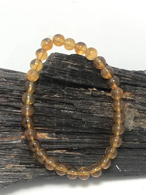 Ladies Bracelets with Bright Sunstone-Golden Fluorite Stretchy Bracelet