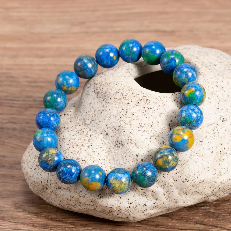 Ladies Bracelets Bold Glow-Natural Azurite Bead Bracelet