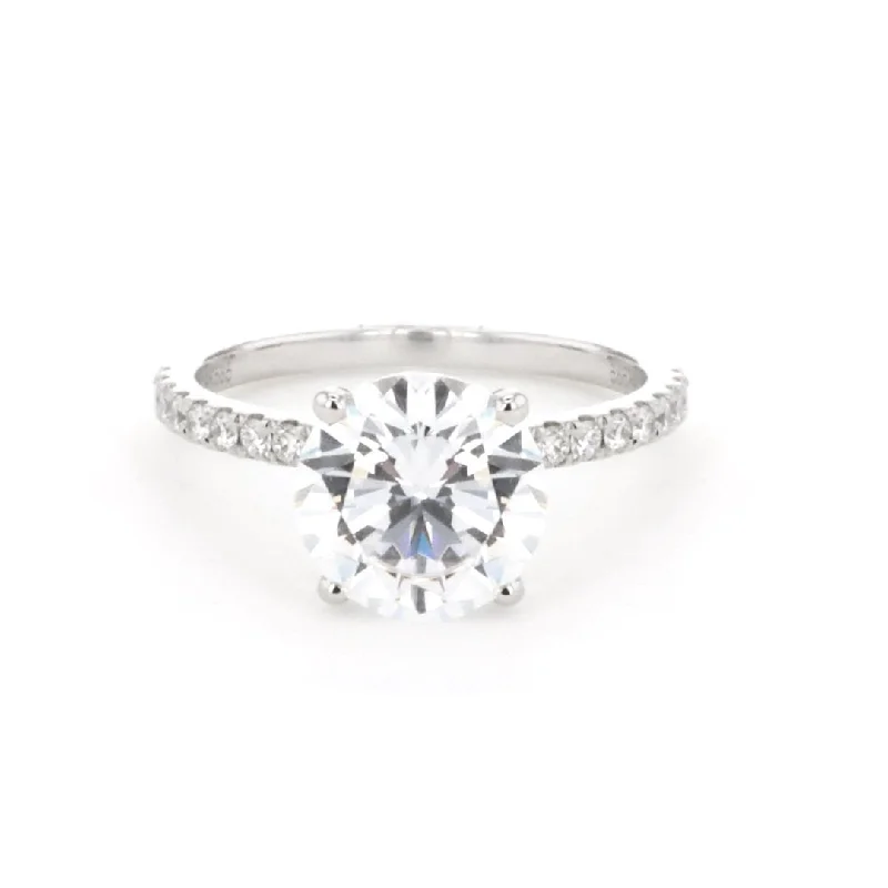 Ladies Stackable Engagement Rings -0.22 ctw Diamond Hidden Halo Engagement Ring