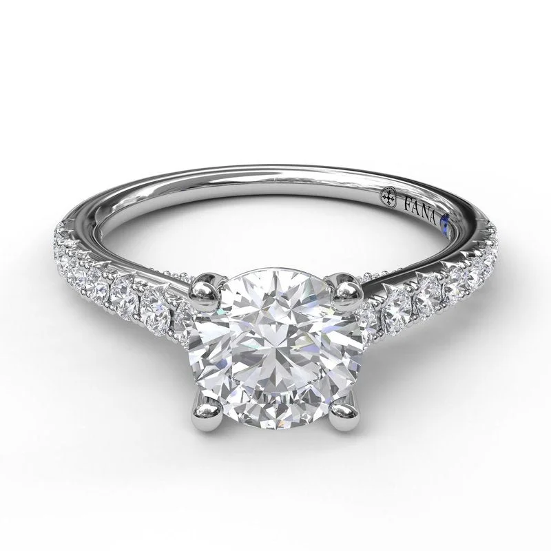 Ladies Conflict-Free Engagement Rings -Delicate Classic Engagement Ring with Delicate Side Detail S3862