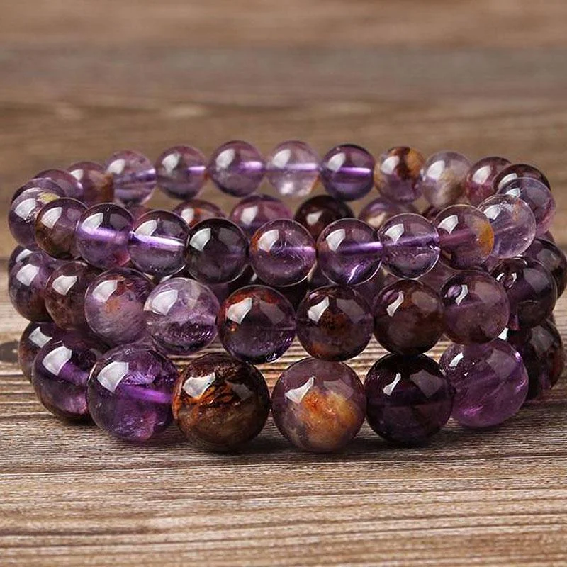 Ladies Bracelets with Pink Petalite-Purple Garden Quartz Bracelet