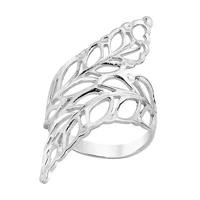 Ladies Uplifting Rings -Sterling Silver Leaf Wrapped Ring