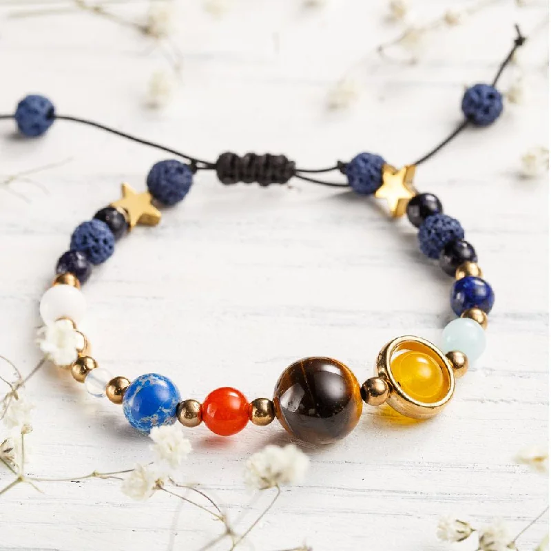 Ladies Bracelets with Star Charm-Solar System Bracelet