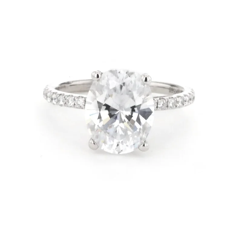 Ladies Two-Tone Engagement Rings -0.23 ctw Diamond Hidden Halo Engagement Ring