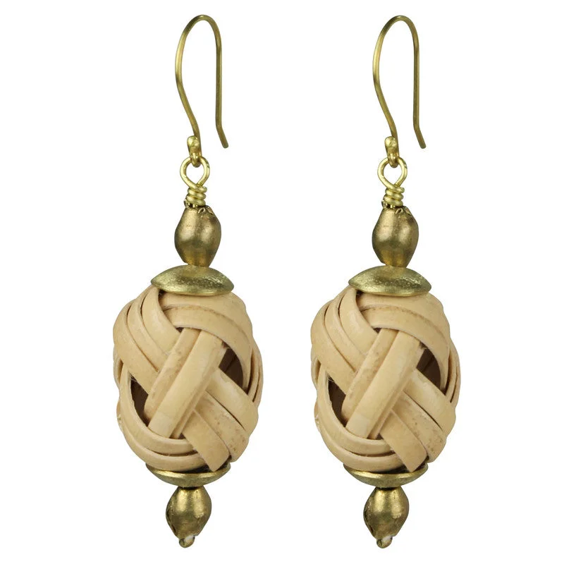 Ladies Triangular Rings -Biscayne Rattan Knot Earring