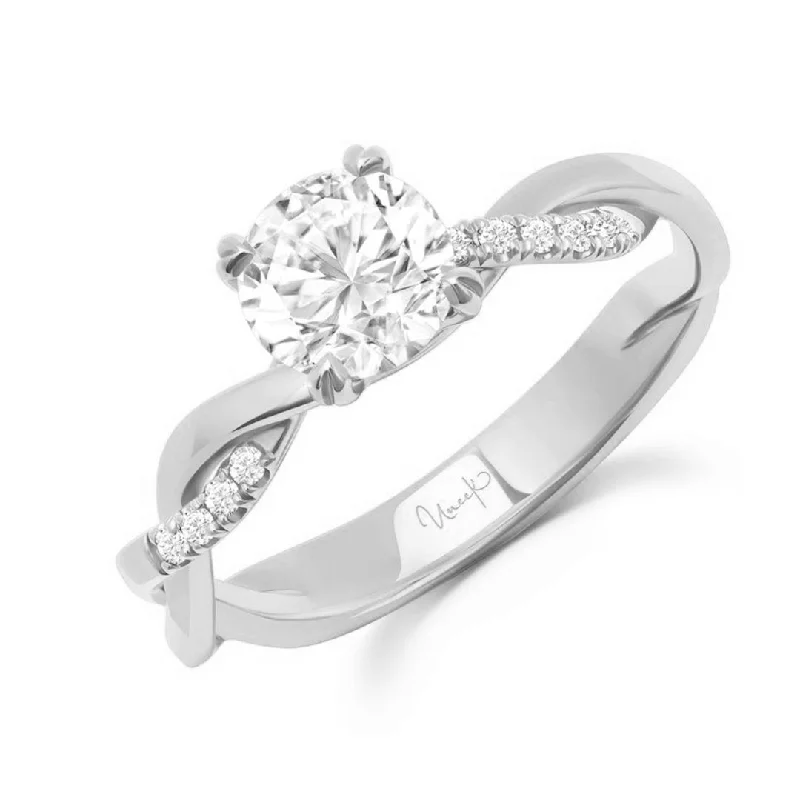 Ladies Nature-Inspired Engagement Rings -0.09 ctw Diamond Solitaire Engagement Ring