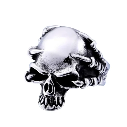 Ladies Glimmering Rings -Stainless Steel Claw Skull Ring