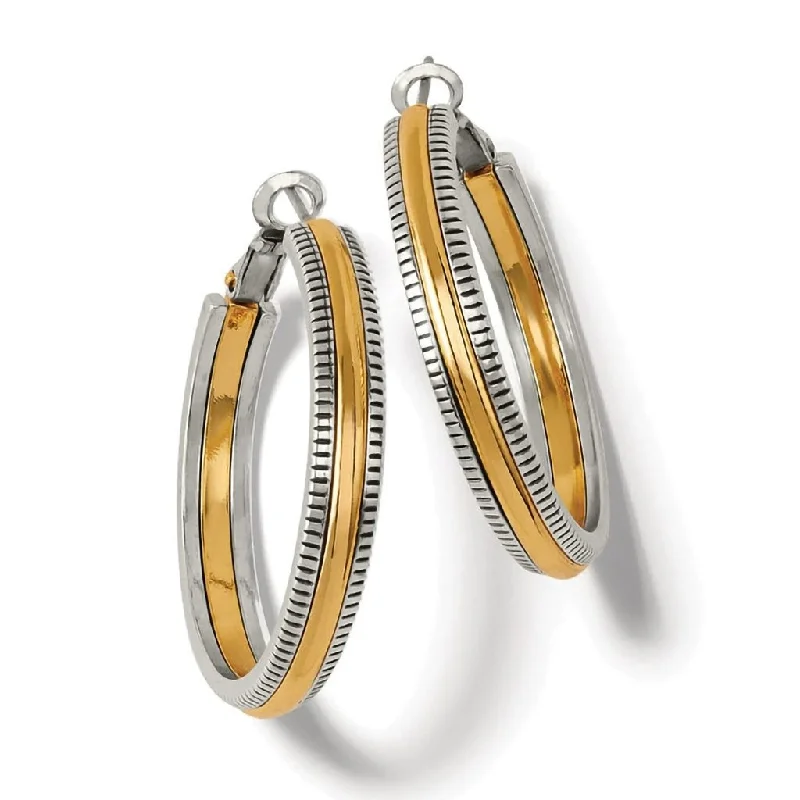 Ladies Country Charm Earrings -Brighton : Interlock Heirloom Hoop Earrings Gold