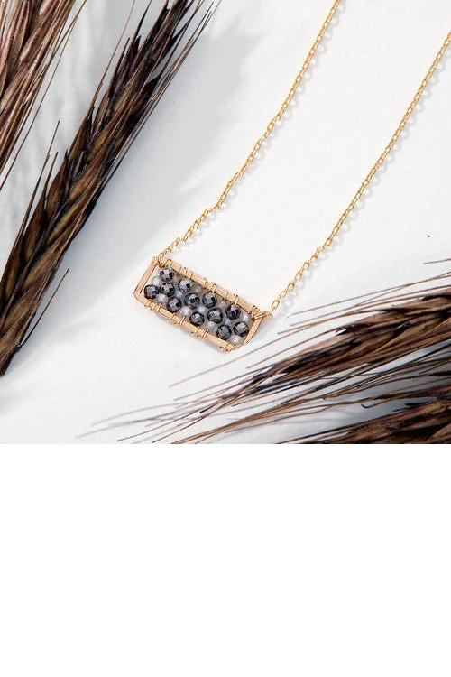 Ladies Necklaces Hot Spark-Granite (Pyrite,White Natural Zircon) 16"-17" Necklace Gold Filled