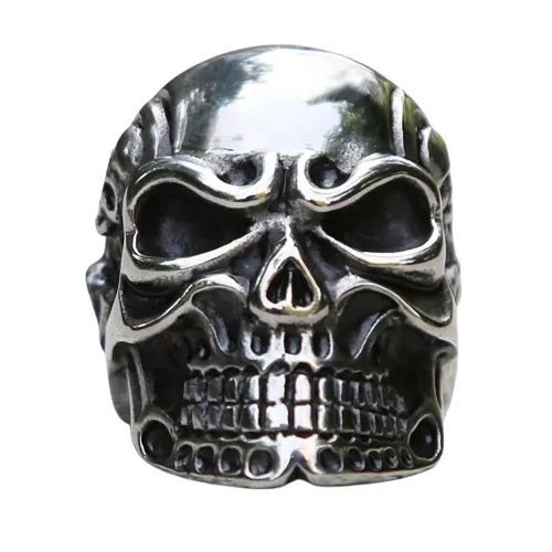 Ladies Mother-Daughter Rings -Stainless Steel Skull Face Ring