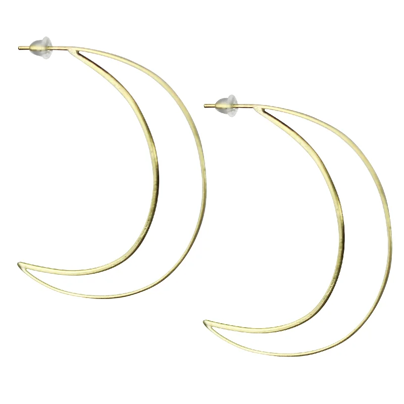 Ladies Valentine’s Charm Rings -Leah Wire Earring, Crescent