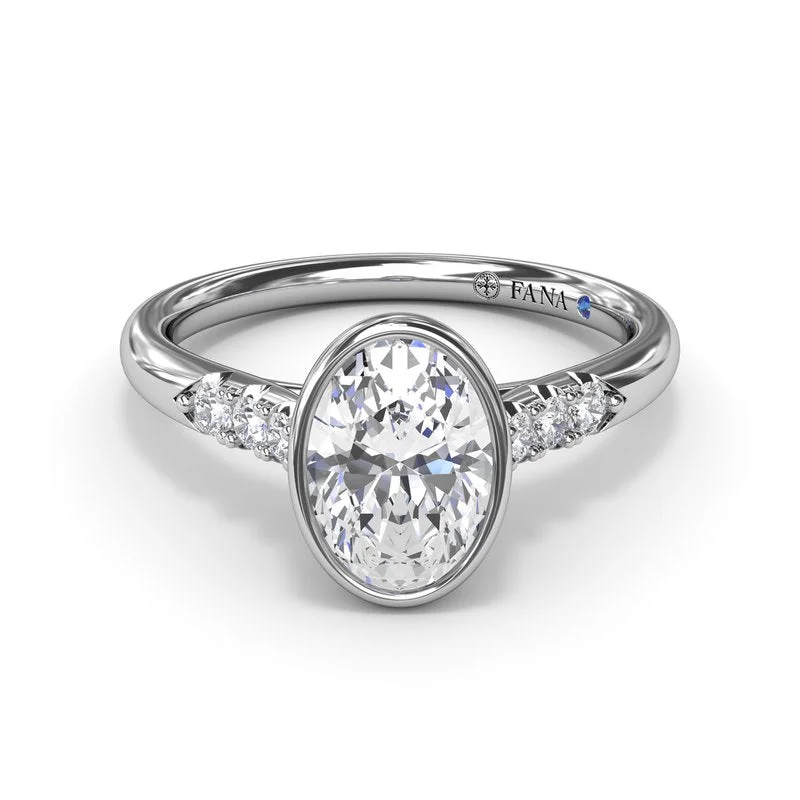 Ladies Subtle Engagement Rings -Beautiful Bezel Set Engagement Ring S4184