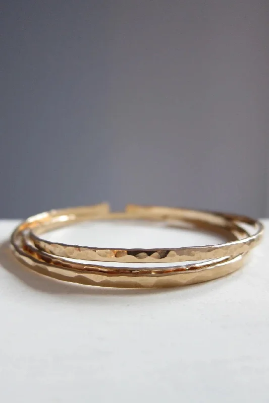 Ladies Bracelets with Grey Lawsonite-Hammered Bronze Bangle