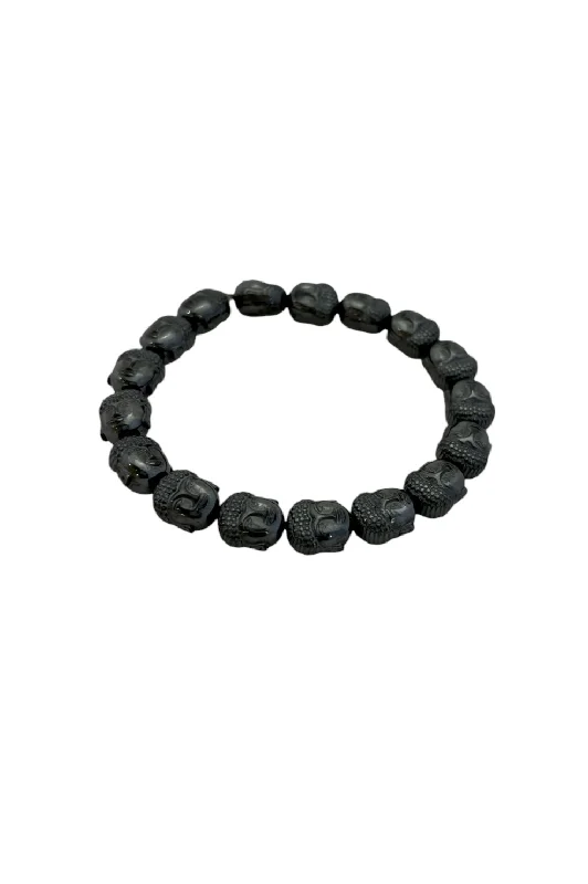 Ladies Bracelets for Office Spark-Buddha Bracelet - Black