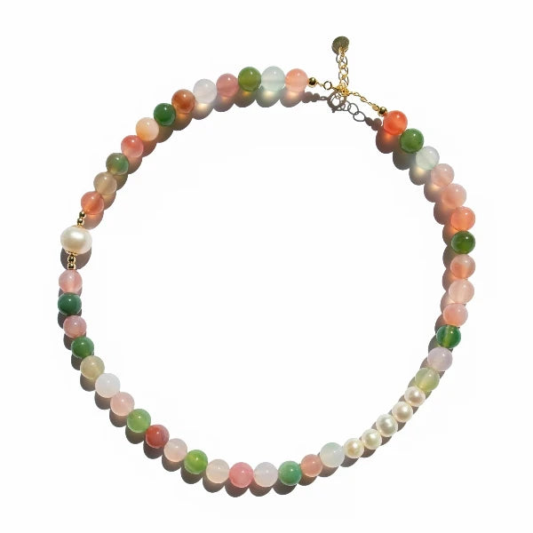 Ladies Necklaces with Pure Danburite-Summer Agate Choker Necklace