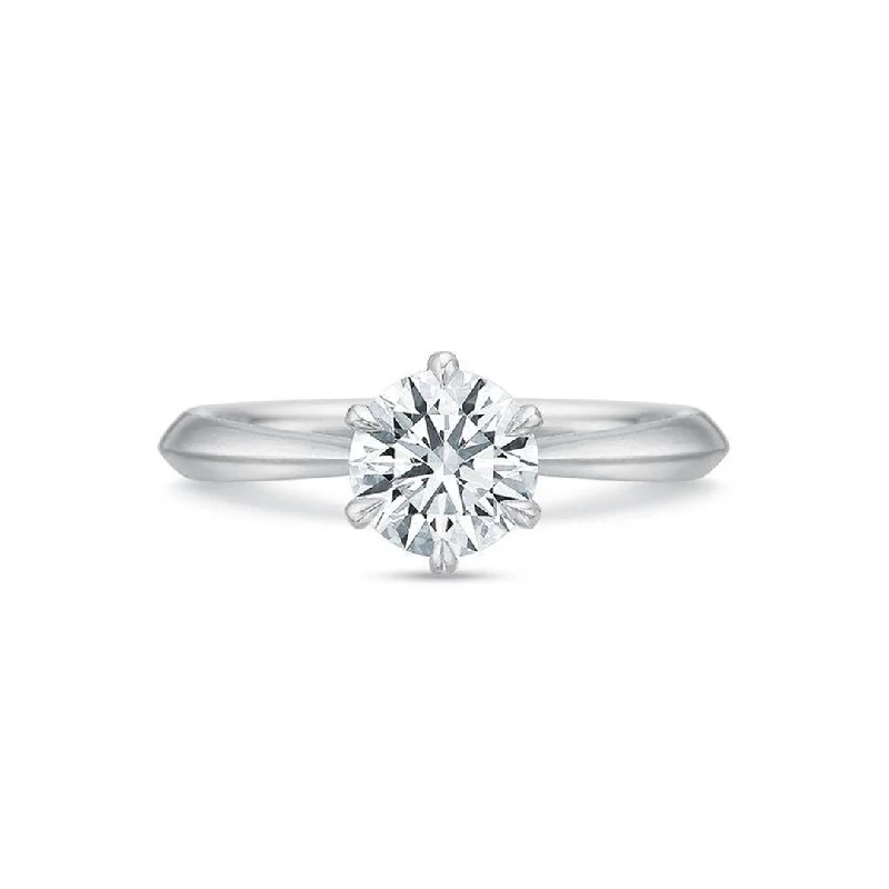 Ladies Leaf Engagement Rings -Solitaire Engagement Ring