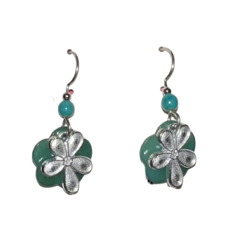 Ladies Faith Gem Earrings -Silver Forest Silver Enlightened Lotus Earrings