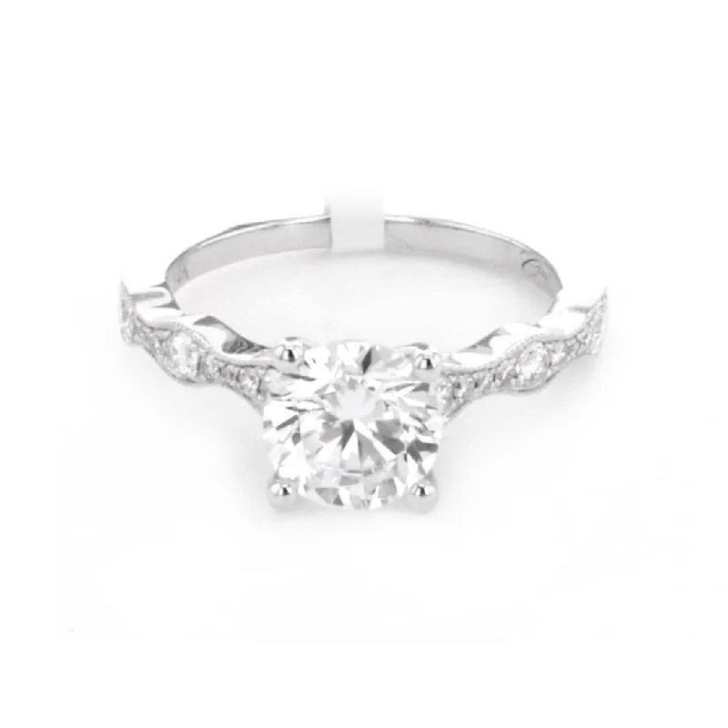 Ladies Designer Engagement Rings -0.30 ctw Diamond Solitaire Engagement Ring