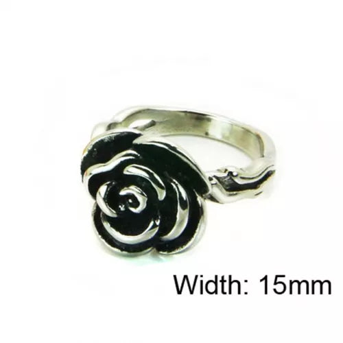 Ladies Coastal Shell Rings -Stainless Steel Ladies Rose Ring