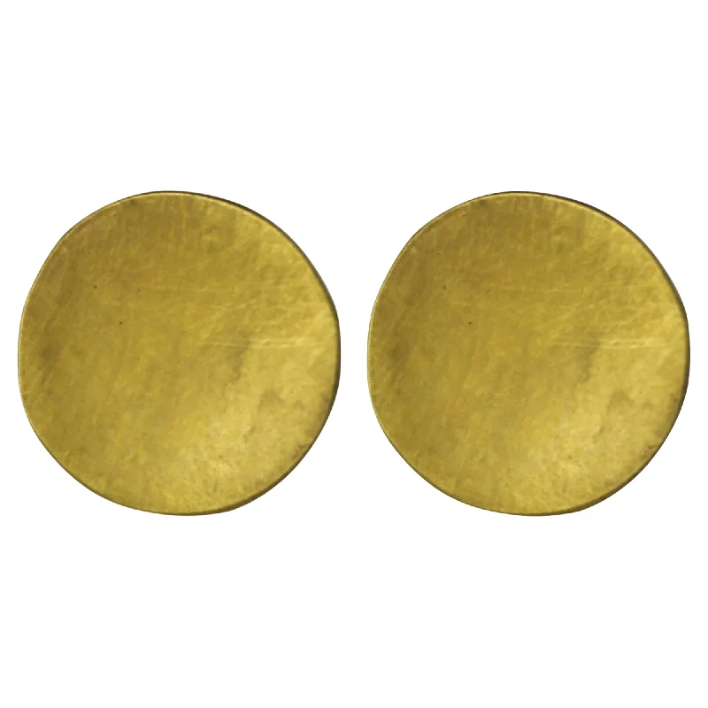 Ladies Eye-Catching Rings -Gia Circle Post Earring, Brass